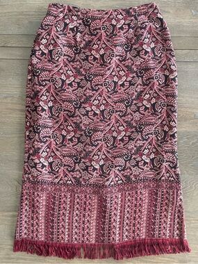 Boho Chic Fringe Paisley Skirt